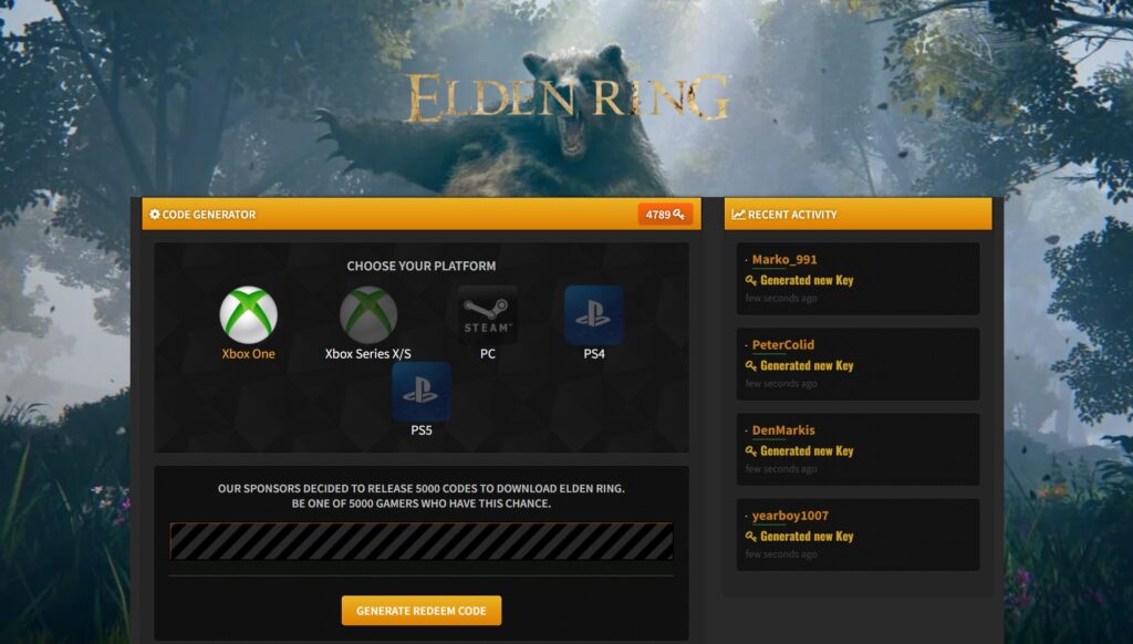 Elden Ring Redeem Code