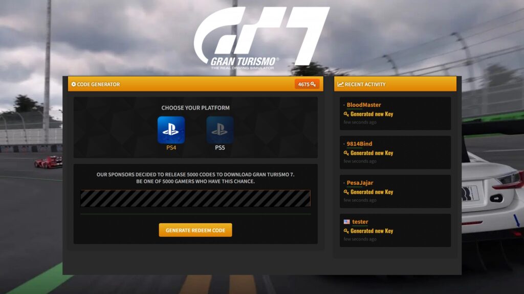 Gran Turismo 7 Redeem Code