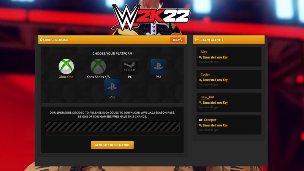 WWE 2K22 Season Pass Code